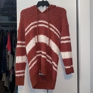 stripped thin hoodie